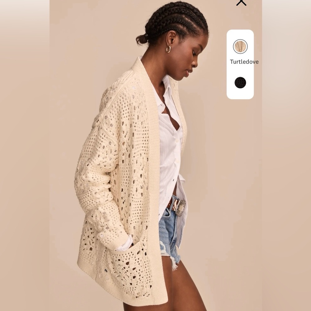 Lucky Brand Mixed Stitch Cardigan - Picture 9 of 10